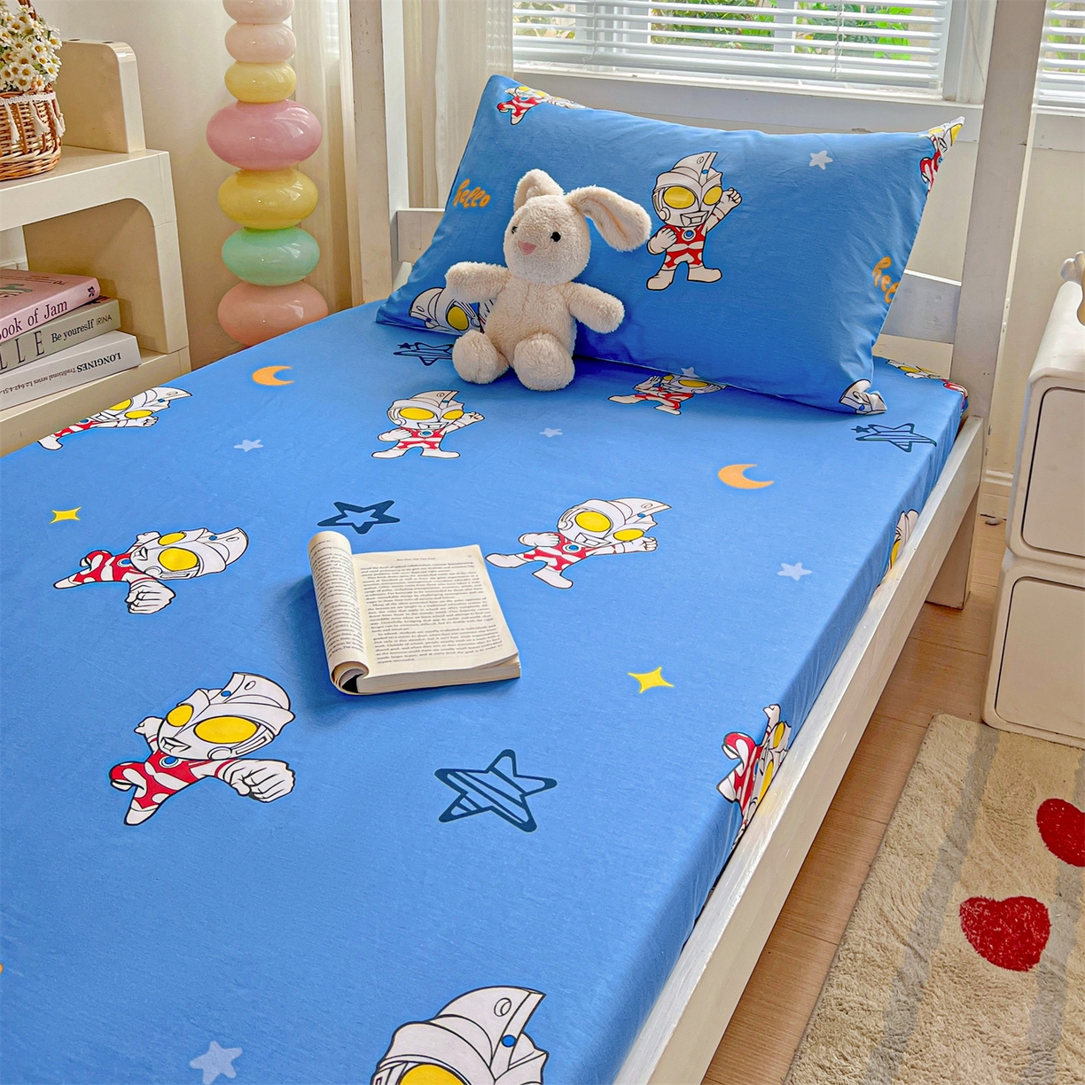 91家纺网 家纺一手货源 找家纺 （总）名兮家居 2025-奥特曼-三丽鸥全棉13372学生床上下铺床笠【含防伪标】