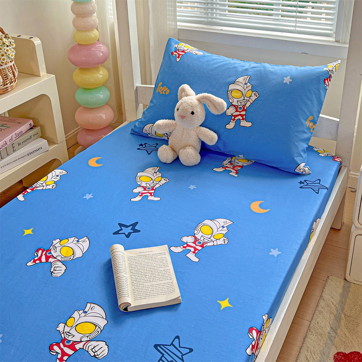 91家纺网 家纺一手货源 找家纺 （总）名兮家居 2025-奥特曼-三丽鸥全棉13372学生床上下铺床笠【含防伪标】