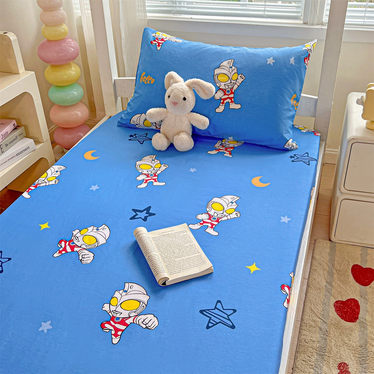 91家纺网 家纺一手货源 找家纺 （总）名兮家居 2025-奥特曼-三丽鸥全棉13372学生床上下铺床笠【含防伪标】