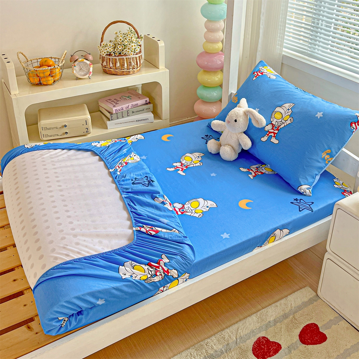 91家纺网 家纺一手货源 找家纺 （总）名兮家居 2025-奥特曼-三丽鸥全棉13372学生床上下铺床笠【含防伪标】