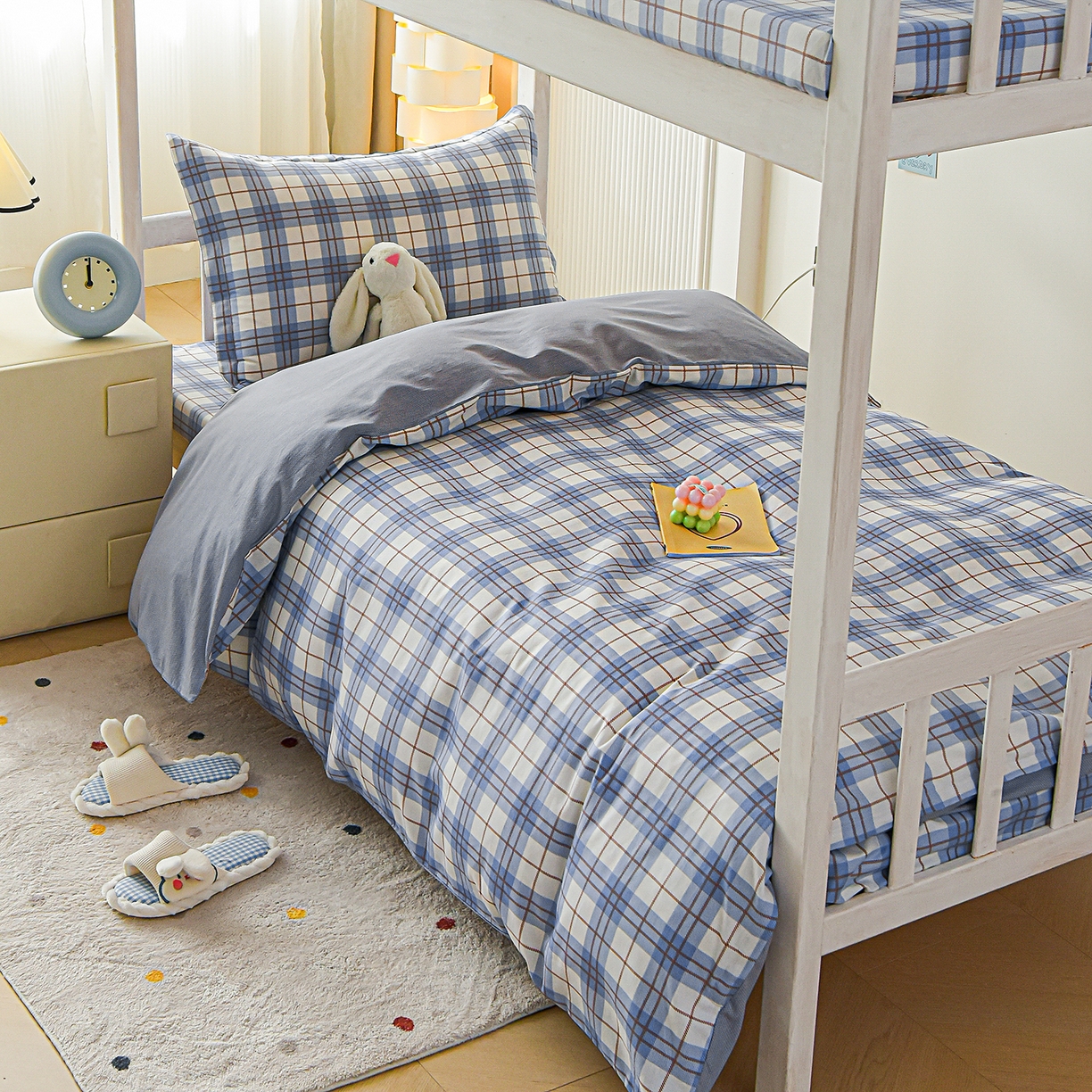 91家纺网 家纺一手货源 找家纺 天之爱 2025新款全棉纯棉印花三件套学生六件套 星际空间