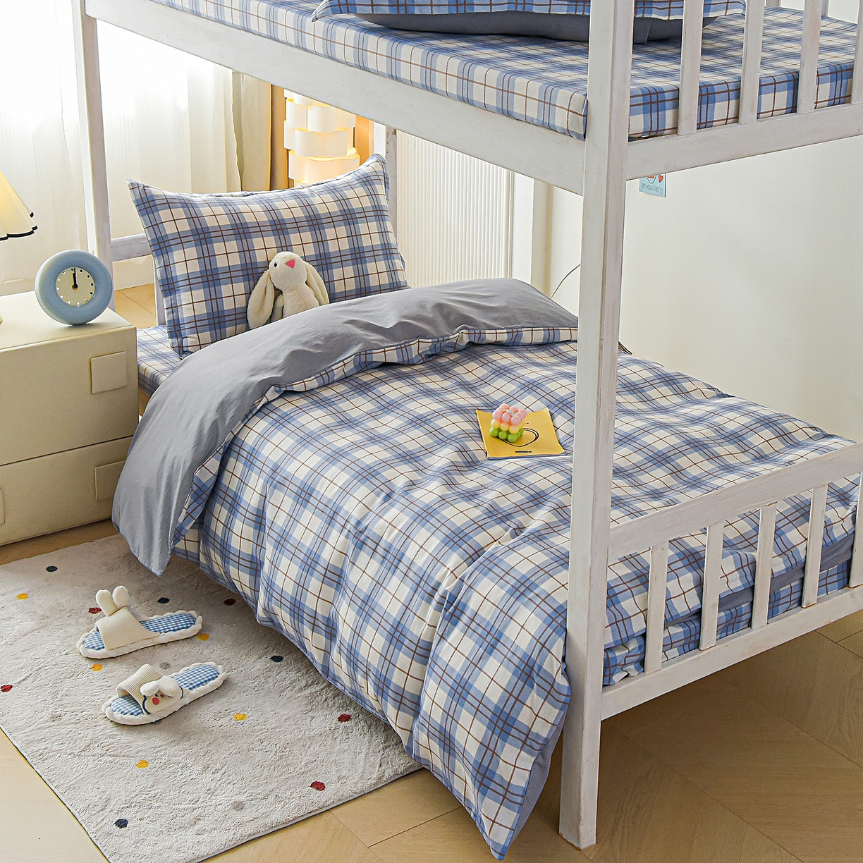 91家纺网 家纺一手货源 找家纺 天之爱 2025新款全棉纯棉印花三件套学生六件套 星际空间