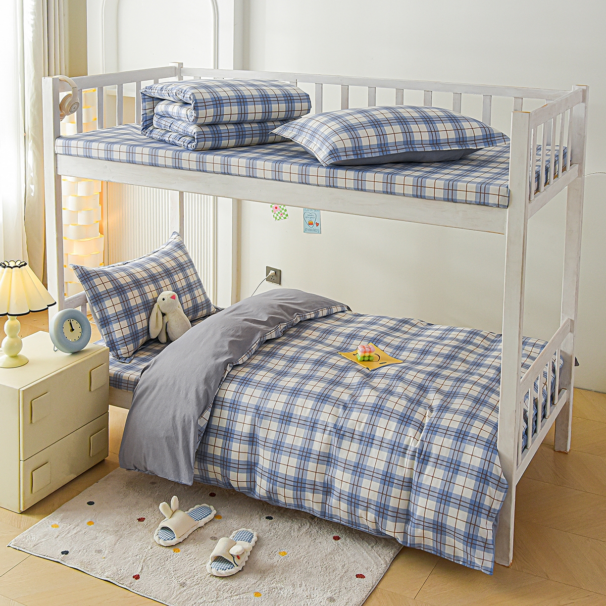 91家纺网 家纺一手货源 找家纺 天之爱 2025新款全棉纯棉印花三件套学生六件套 星际空间