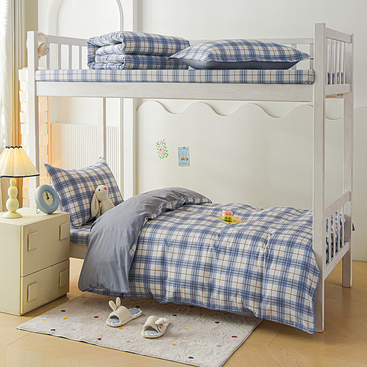 91家纺网 家纺一手货源 找家纺 天之爱 2025新款全棉纯棉印花三件套学生六件套 星际空间