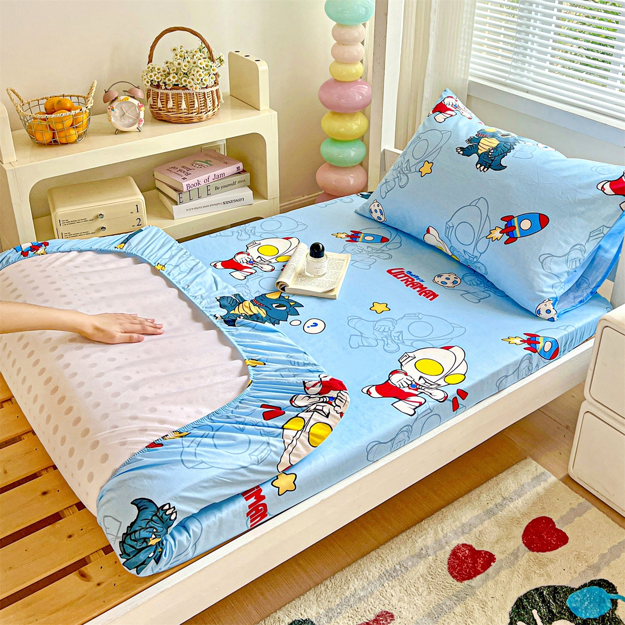 名兮家居 2025-奥特曼-三丽鸥全棉13372学生床上下铺床笠【含防伪标】 奥特勇士