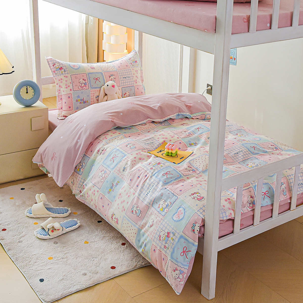 91家纺网 家纺一手货源 找家纺 天之爱 2025新款全棉纯棉印花三件套学生六件套 小确幸