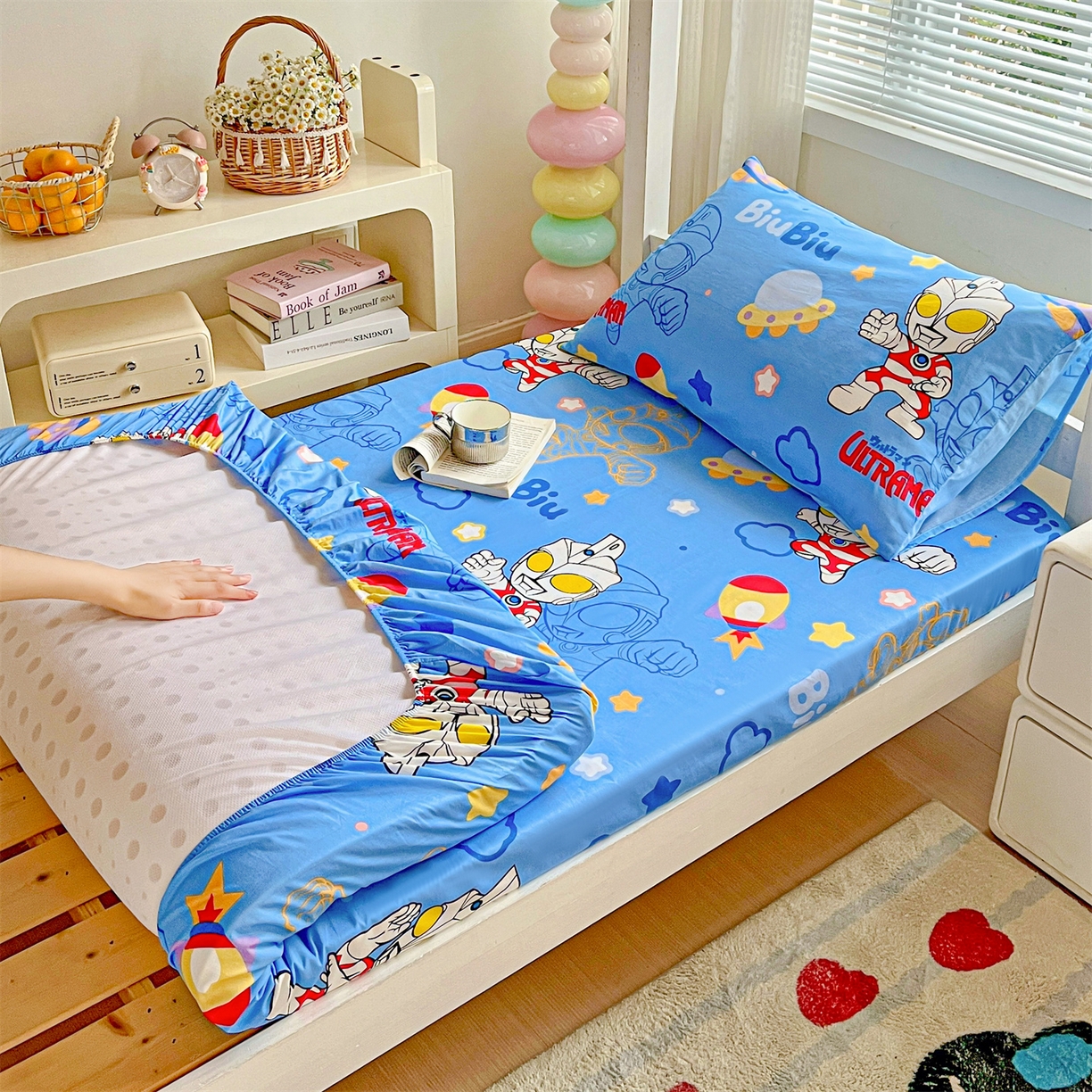 名兮家居 2025-奥特曼-三丽鸥全棉13372学生床上下铺床笠【含防伪标】 光线王子