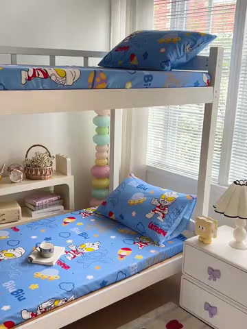 91家纺网 家纺一手货源 找家纺 名兮家居 2025-奥特曼-三丽鸥全棉13372学生床上下铺床笠【含防伪标】 光线王子