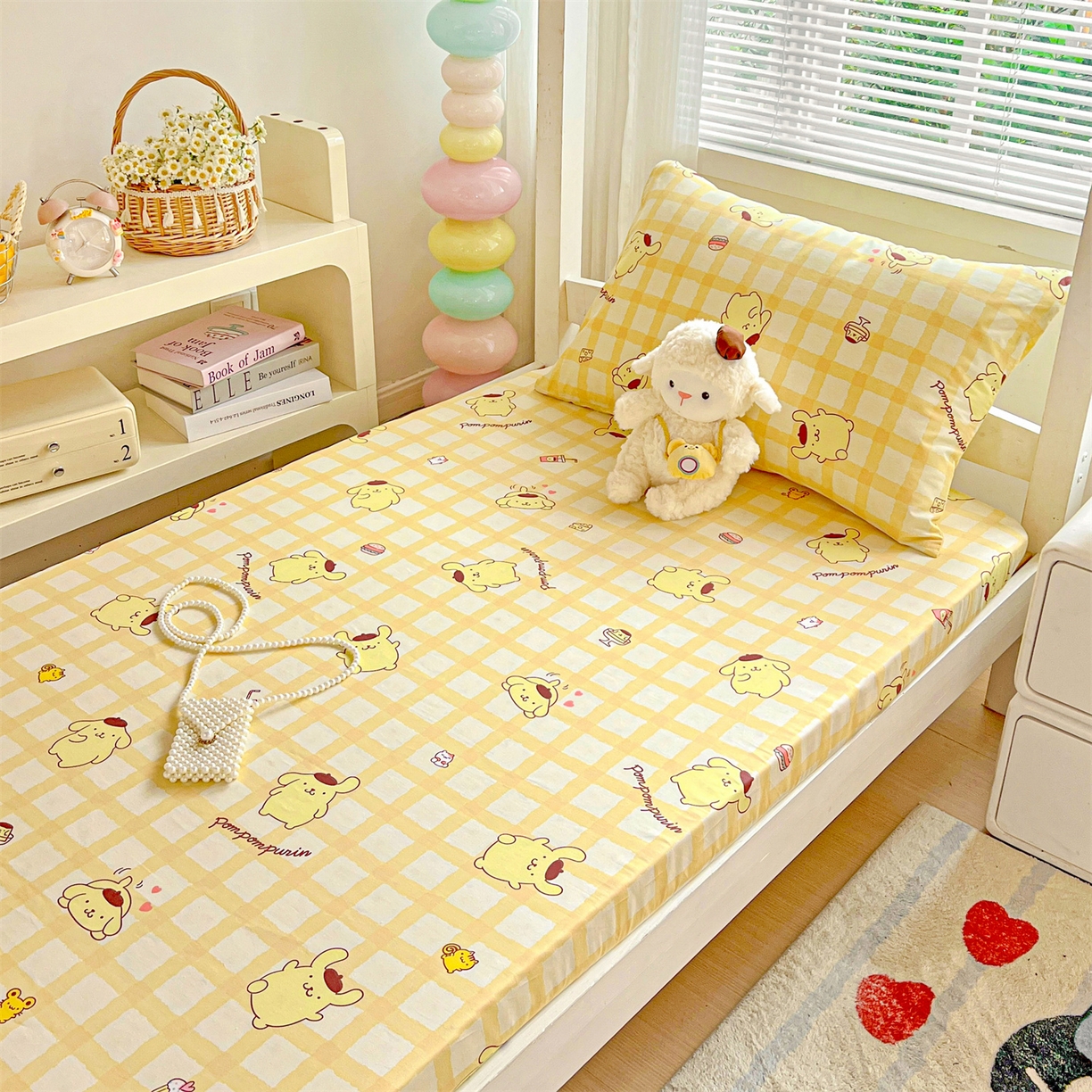 91家纺网 家纺一手货源 找家纺 名兮家居 2025-奥特曼-三丽鸥全棉13372学生床上下铺床笠【含防伪标】 可可布丁狗