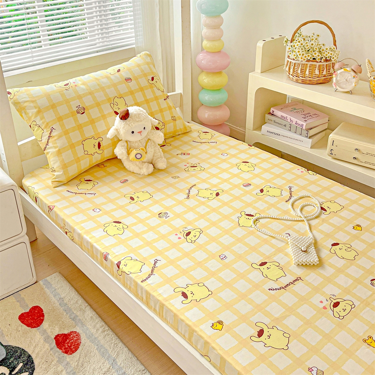 91家纺网 家纺一手货源 找家纺 名兮家居 2025-奥特曼-三丽鸥全棉13372学生床上下铺床笠【含防伪标】 可可布丁狗