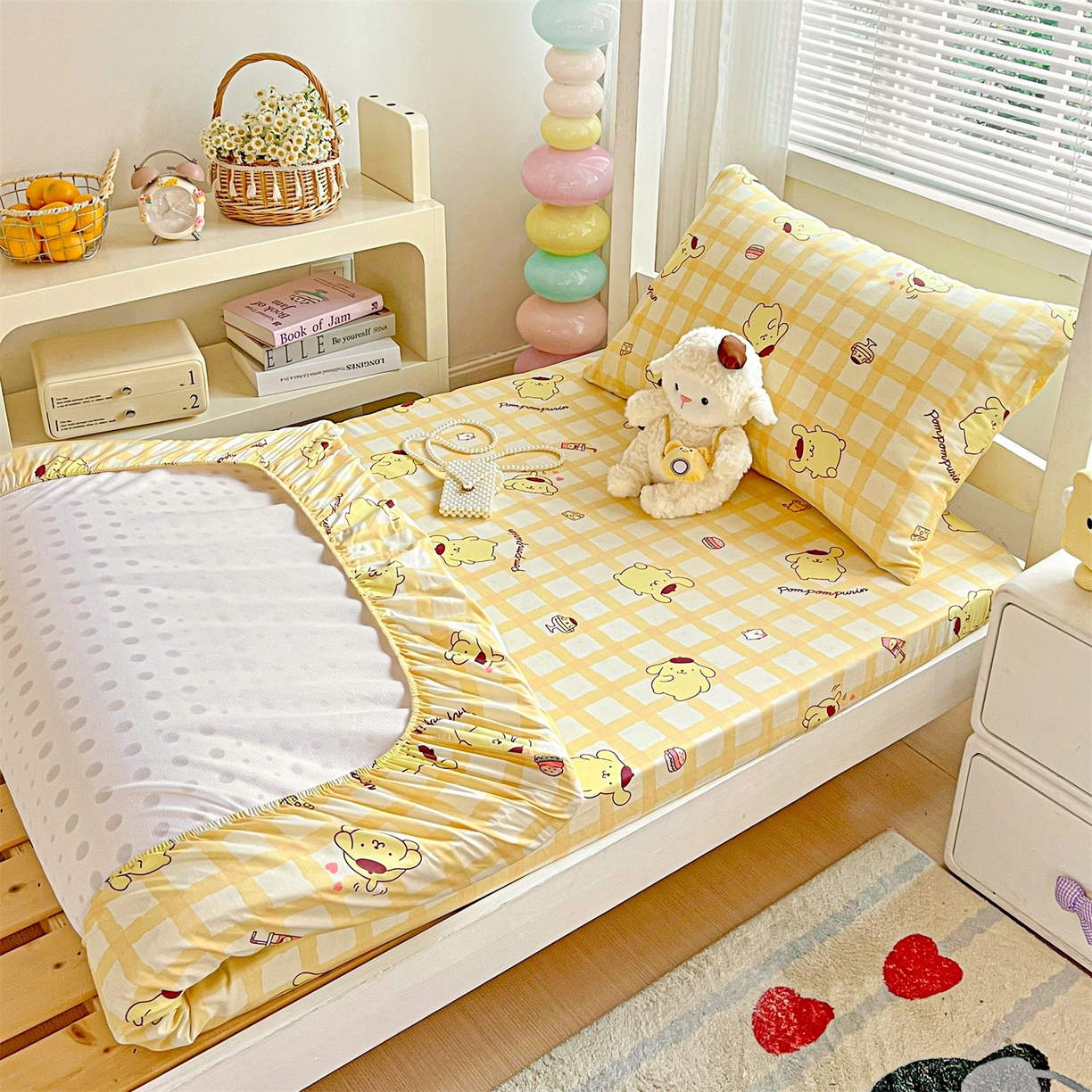 91家纺网 家纺一手货源 找家纺 名兮家居 2025-奥特曼-三丽鸥全棉13372学生床上下铺床笠【含防伪标】 可可布丁狗