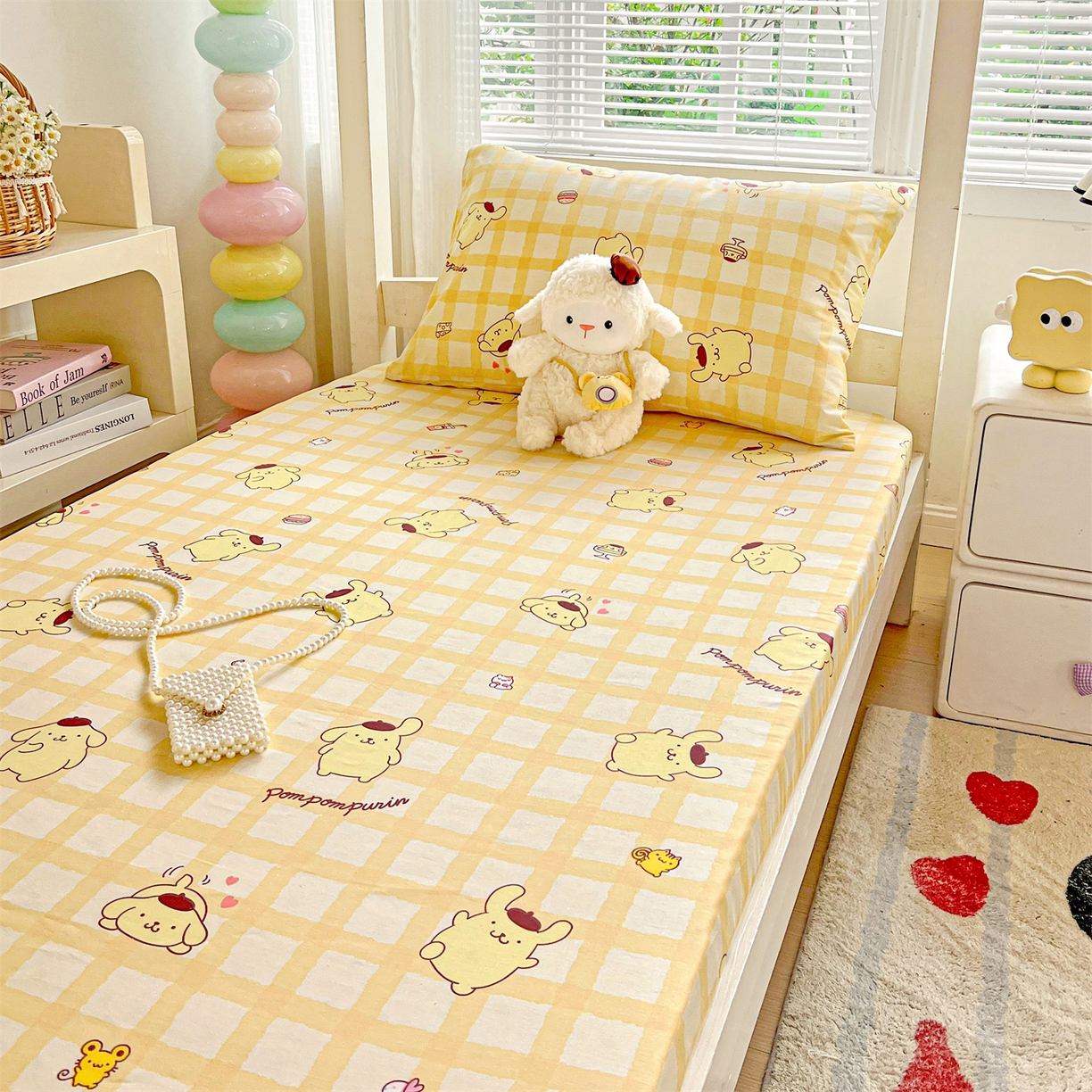 91家纺网 家纺一手货源 找家纺 名兮家居 2025-奥特曼-三丽鸥全棉13372学生床上下铺床笠【含防伪标】 可可布丁狗