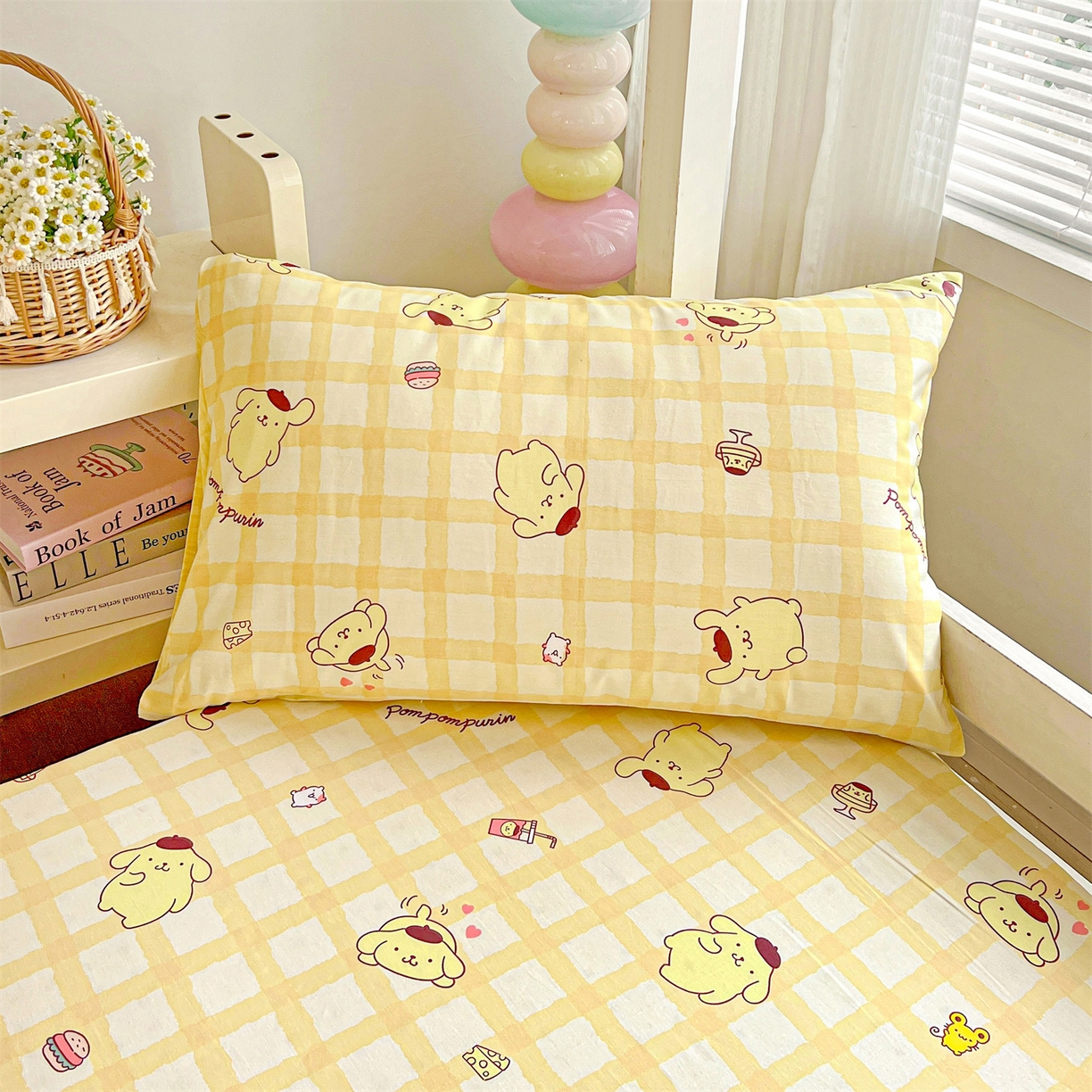 91家纺网 家纺一手货源 找家纺 名兮家居 2025-奥特曼-三丽鸥全棉13372学生床上下铺床笠【含防伪标】 可可布丁狗