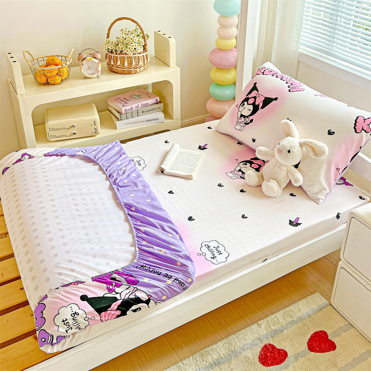 91家纺网 家纺一手货源 找家纺 名兮家居 2025-奥特曼-三丽鸥全棉13372学生床上下铺床笠【含防伪标】 美美库洛米