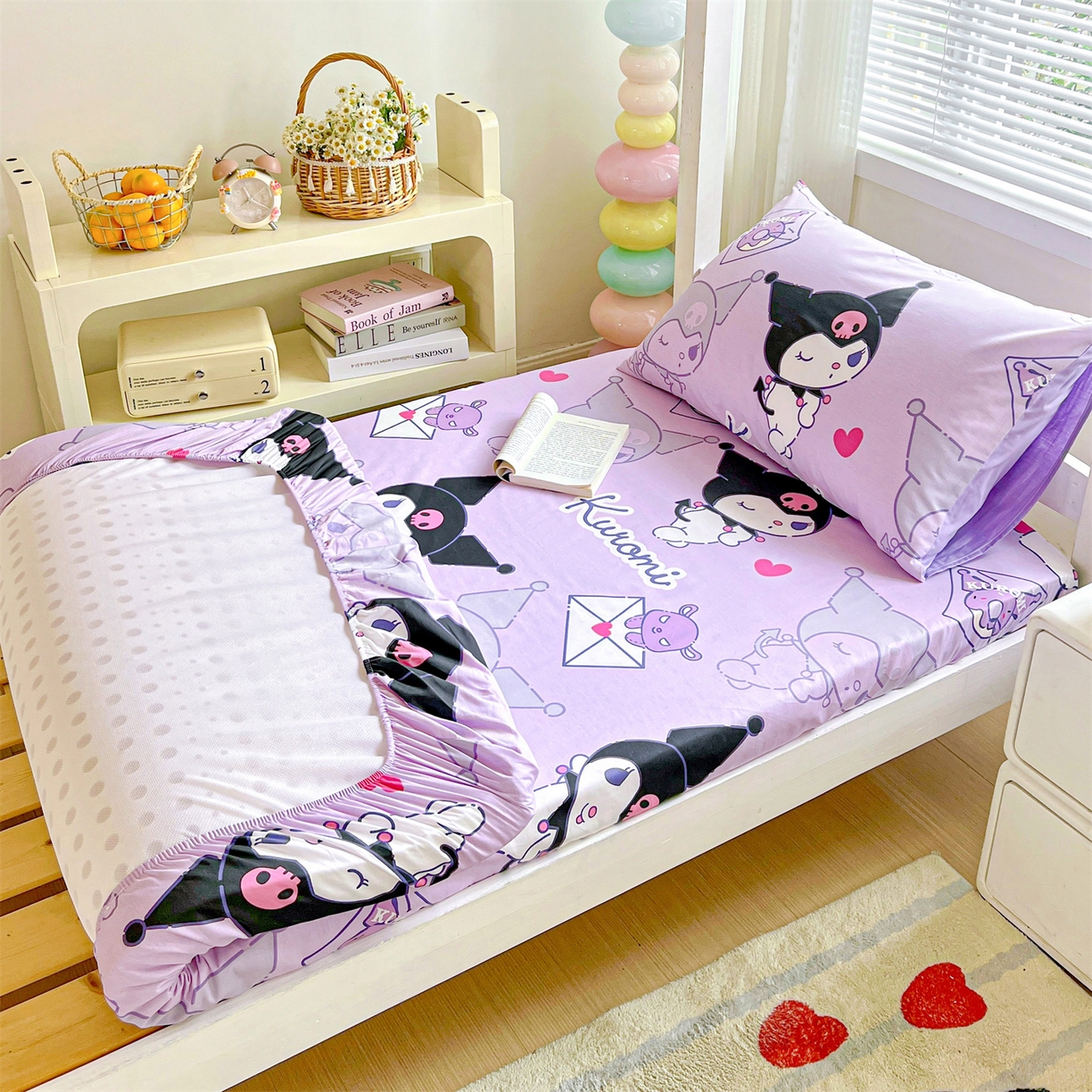 91家纺网 家纺一手货源 找家纺 名兮家居 2025-奥特曼-三丽鸥全棉13372学生床上下铺床笠【含防伪标】 情书库洛米