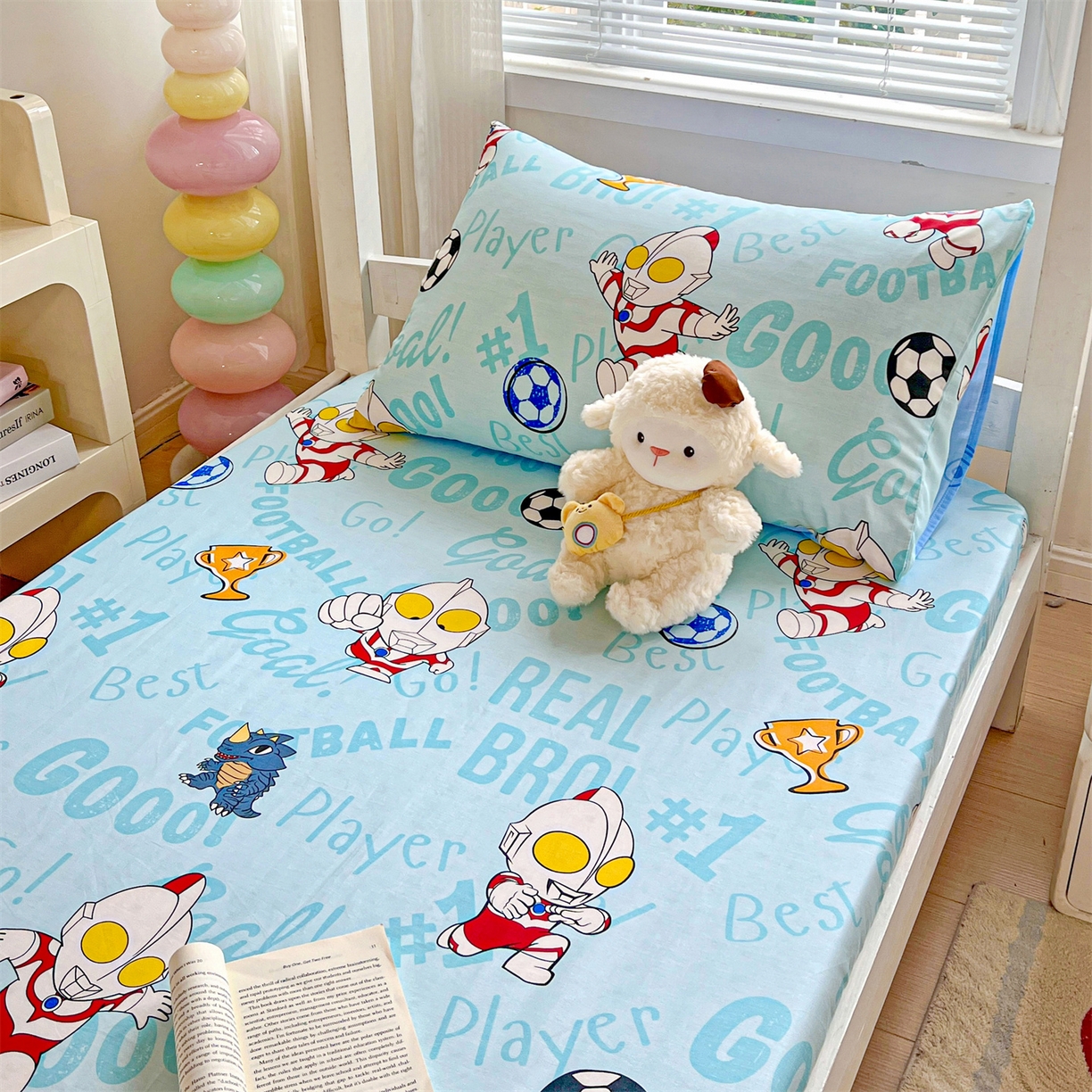 91家纺网 家纺一手货源 找家纺 名兮家居 2025-奥特曼-三丽鸥全棉13372学生床上下铺床笠【含防伪标】 世界杯