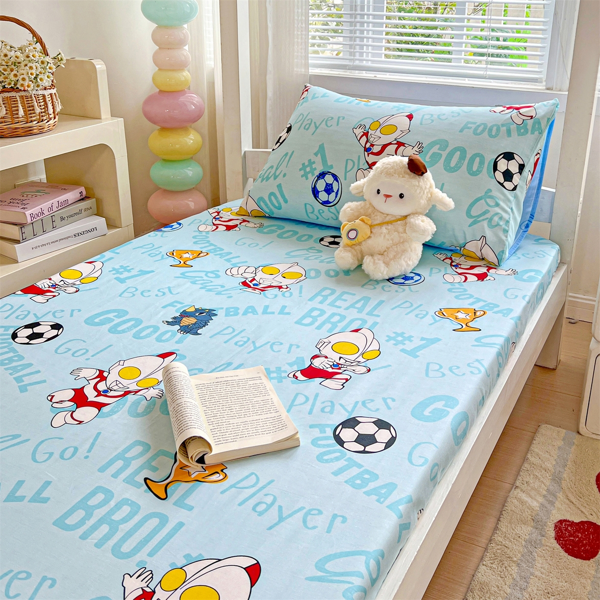 91家纺网 家纺一手货源 找家纺 名兮家居 2025-奥特曼-三丽鸥全棉13372学生床上下铺床笠【含防伪标】 世界杯