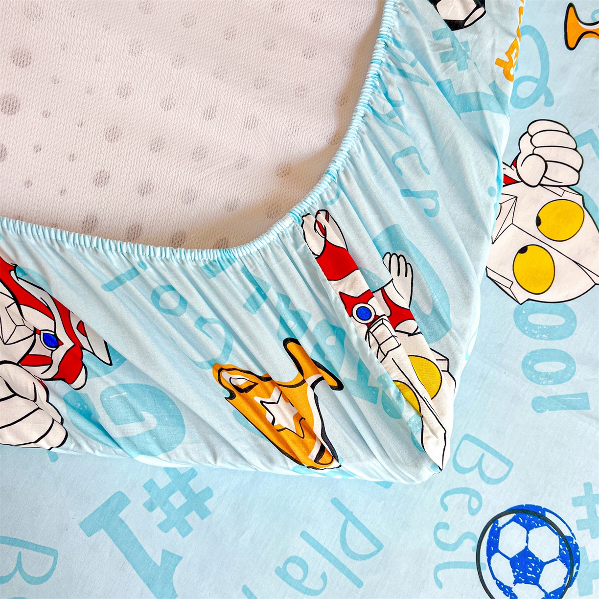 91家纺网 家纺一手货源 找家纺 名兮家居 2025-奥特曼-三丽鸥全棉13372学生床上下铺床笠【含防伪标】 世界杯