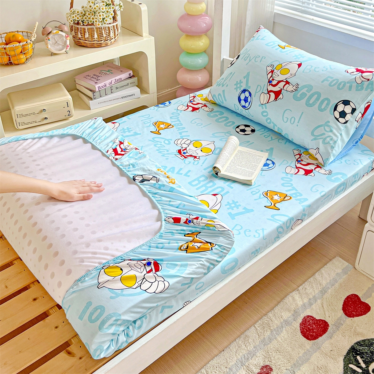 名兮家居 2025-奥特曼-三丽鸥全棉13372学生床上下铺床笠【含防伪标】 世界杯