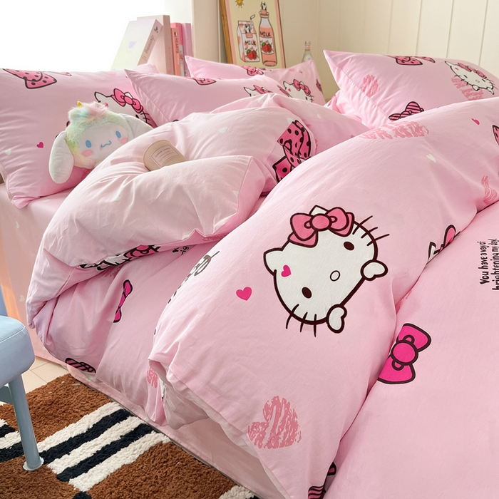 91家纺网 家纺一手货源 找家纺 （总）博雅 2025新款全棉三丽鸥全棉四件套-小版