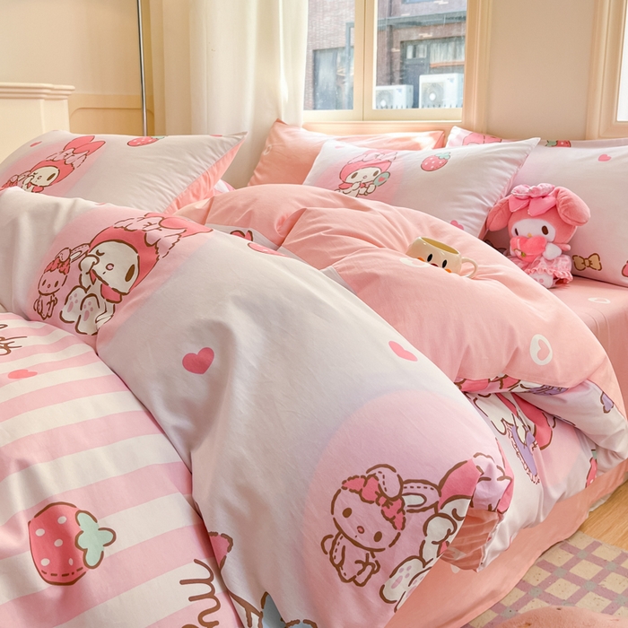 91家纺网 家纺一手货源 找家纺 （总）博雅 2025新款全棉三丽鸥全棉四件套-小版