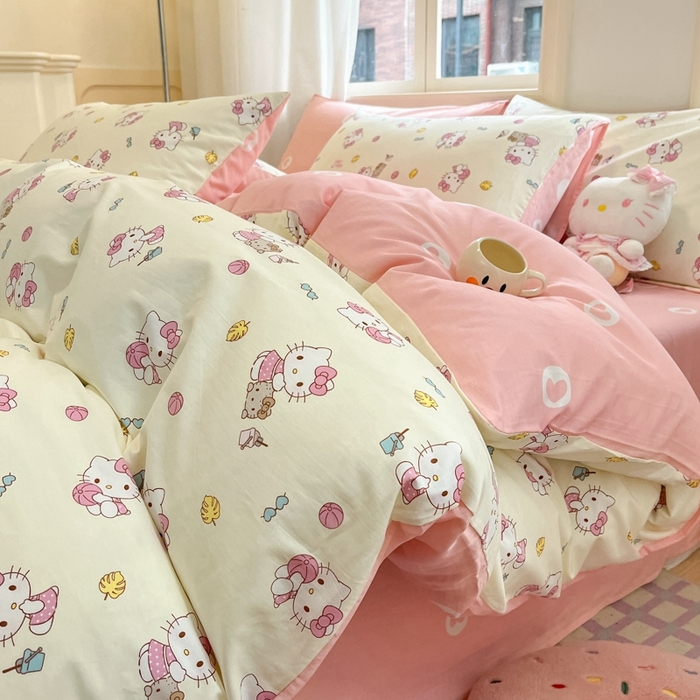 91家纺网 家纺一手货源 找家纺 （总）博雅 2025新款全棉三丽鸥全棉四件套-小版