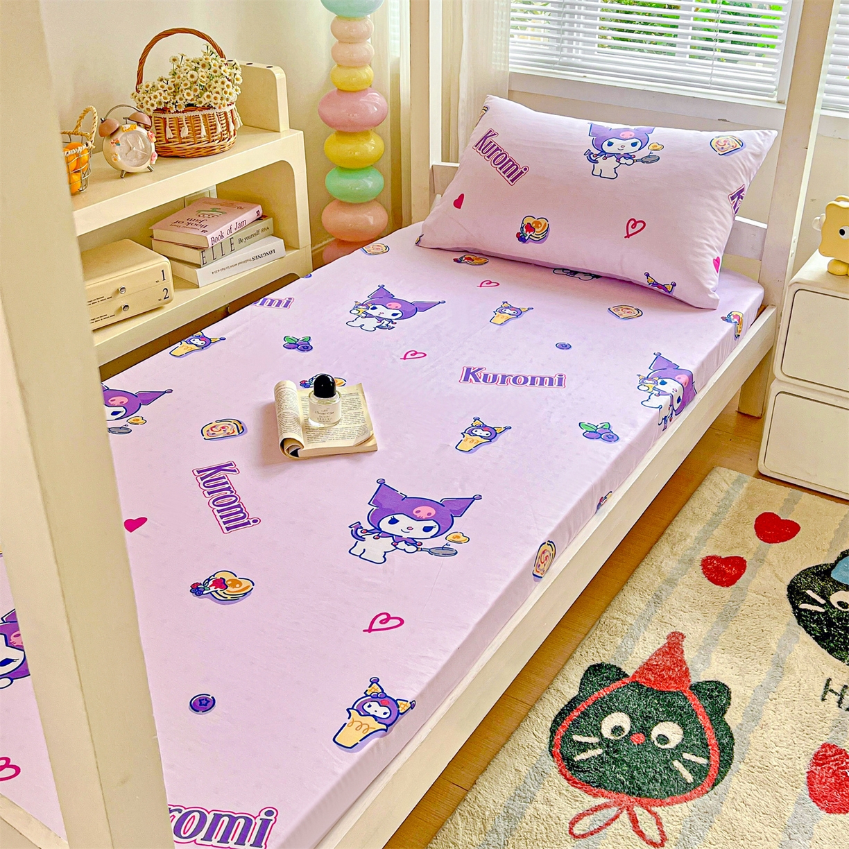 91家纺网 家纺一手货源 找家纺 名兮家居 2025-奥特曼-三丽鸥全棉13372学生床上下铺床笠【含防伪标】 甜筒库洛米