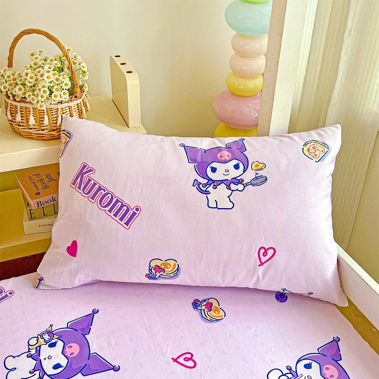 91家纺网 家纺一手货源 找家纺 名兮家居 2025-奥特曼-三丽鸥全棉13372学生床上下铺床笠【含防伪标】 甜筒库洛米