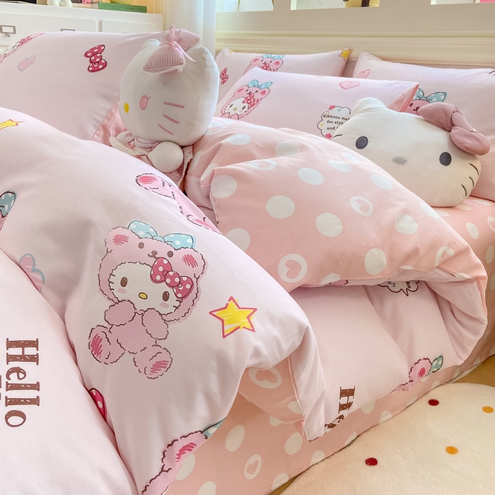 91家纺网 家纺一手货源 找家纺 （总）博雅 2025新款全棉三丽鸥全棉四件套-小版