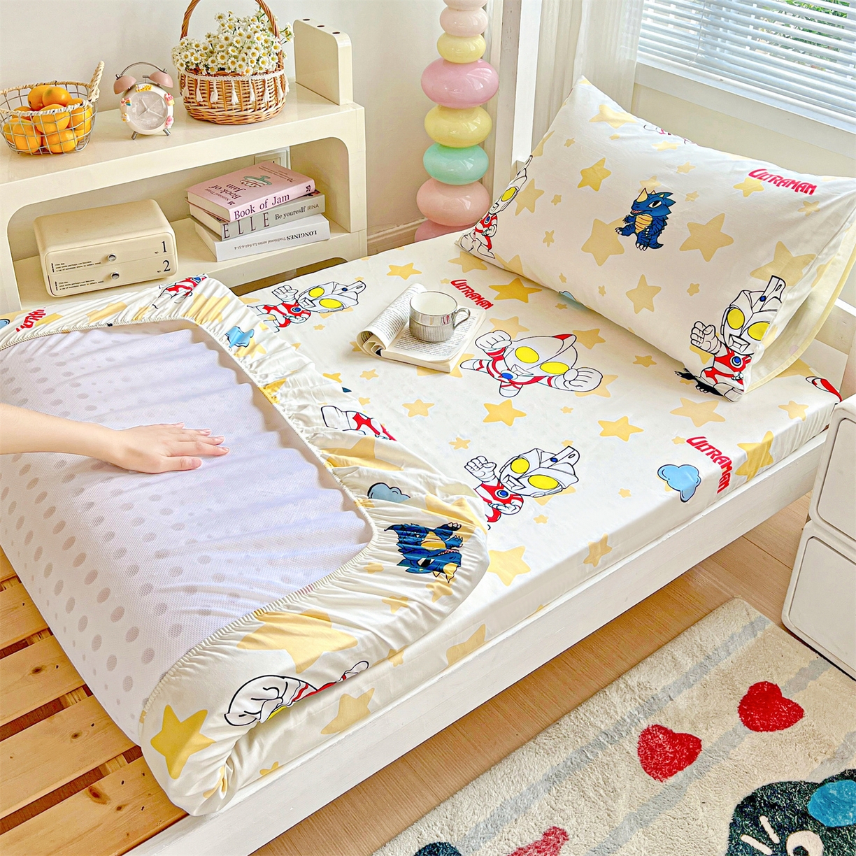 名兮家居 2025-奥特曼-三丽鸥全棉13372学生床上下铺床笠【含防伪标】 星星奥特曼