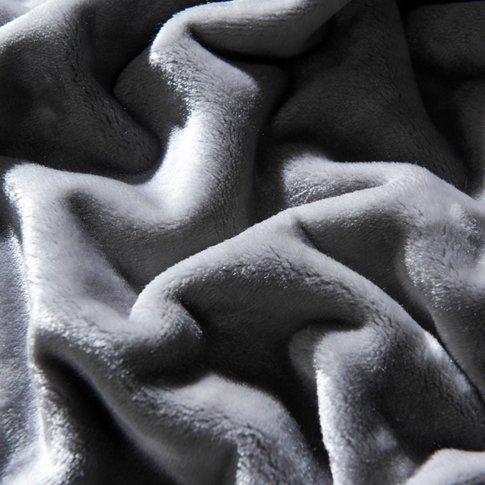 91家纺网 家纺一手货源 找家纺 馨米莱家纺2025新款贝壳边牛奶绒毛毯 高级灰