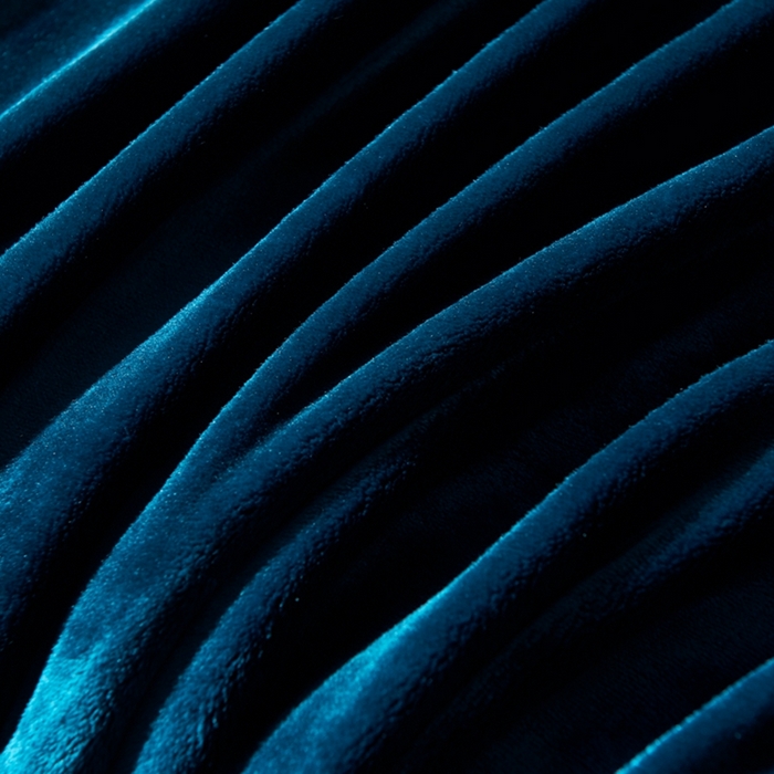 91家纺网 家纺一手货源 找家纺 馨米莱家纺2025新款贝壳边牛奶绒毛毯 深蓝色