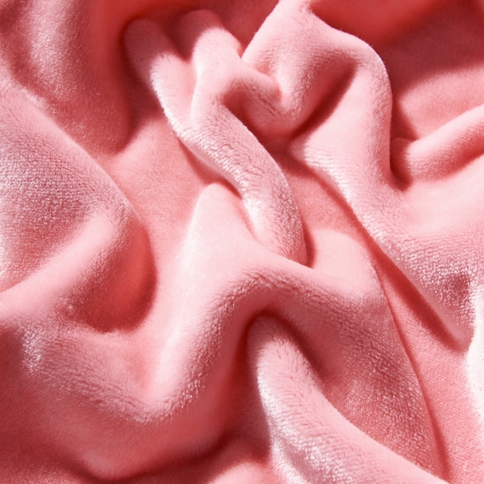 91家纺网 家纺一手货源 找家纺 馨米莱家纺2025新款贝壳边牛奶绒毛毯 樱花粉