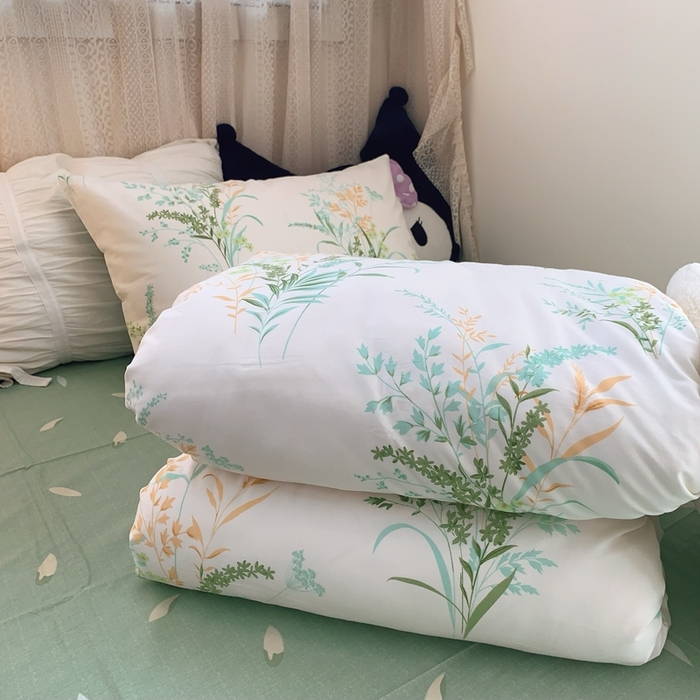 91家纺网 家纺一手货源 找家纺 （总）莱豫家纺 2025春夏新款学生季全棉纯棉印花上下铺三件套学生宿舍三件套