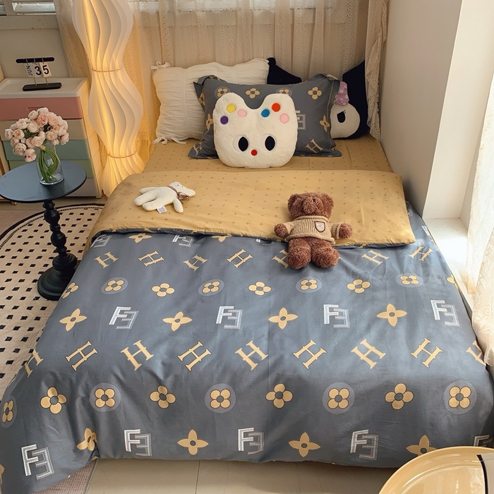 91家纺网 家纺一手货源 找家纺 莱豫家纺 2025春夏新款学生季全棉纯棉印花上下铺三件套学生宿舍三件套 维纳斯