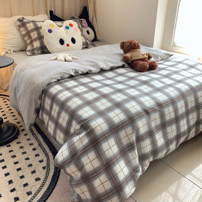 91家纺网 家纺一手货源 找家纺 莱豫家纺 2025春夏新款学生季全棉纯棉印花上下铺三件套学生宿舍三件套 布雷尼