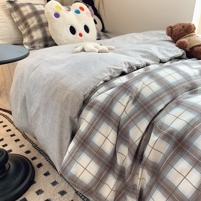 91家纺网 家纺一手货源 找家纺 莱豫家纺 2025春夏新款学生季全棉纯棉印花上下铺三件套学生宿舍三件套 布雷尼