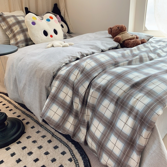 91家纺网 家纺一手货源 找家纺 莱豫家纺 2025春夏新款学生季全棉纯棉印花上下铺三件套学生宿舍三件套 布雷尼