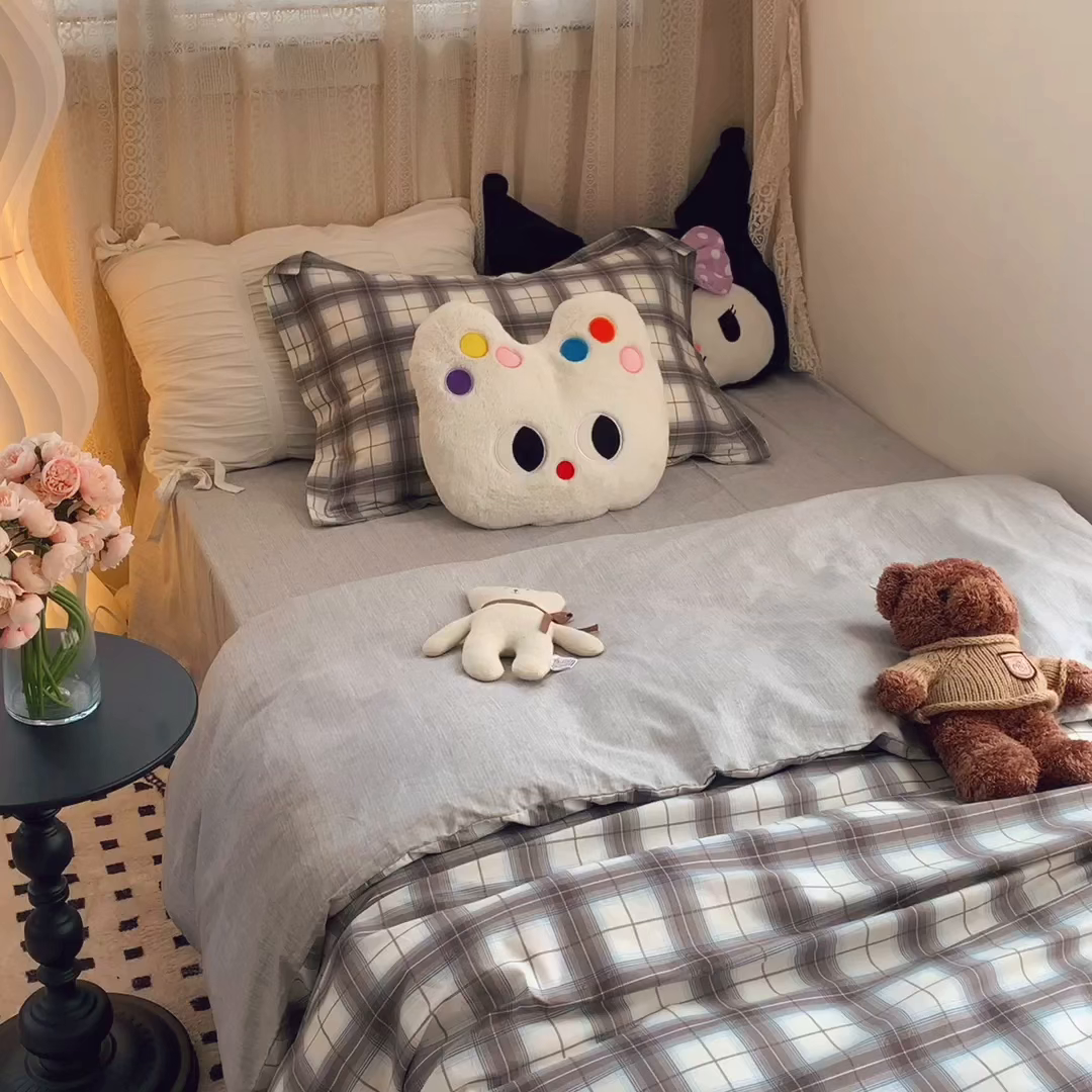 91家纺网 家纺一手货源 找家纺 莱豫家纺 2025春夏新款学生季全棉纯棉印花上下铺三件套学生宿舍三件套 布雷尼