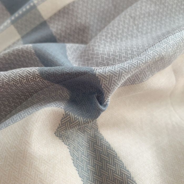 91家纺网 家纺一手货源 找家纺 莱豫家纺 2025春夏新款学生季全棉纯棉印花上下铺三件套学生宿舍三件套 方格蓝