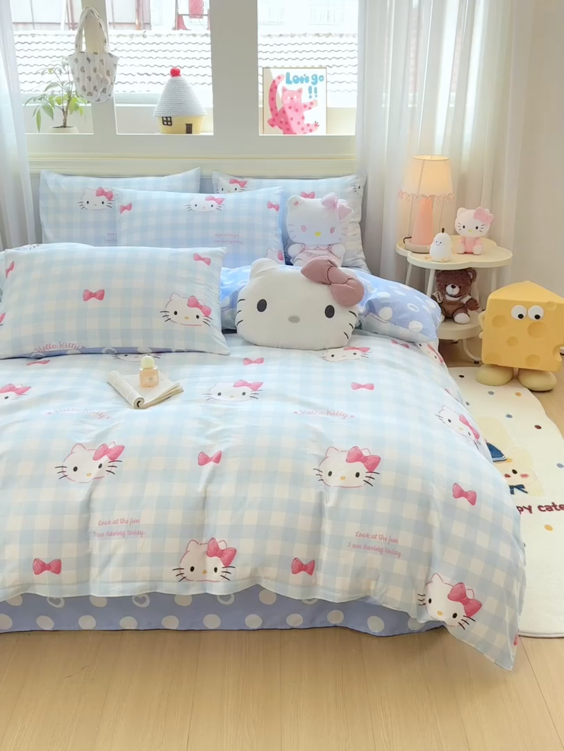 91家纺网 家纺一手货源 找家纺 （总）博雅 2025新款全棉三丽鸥全棉四件套-小版