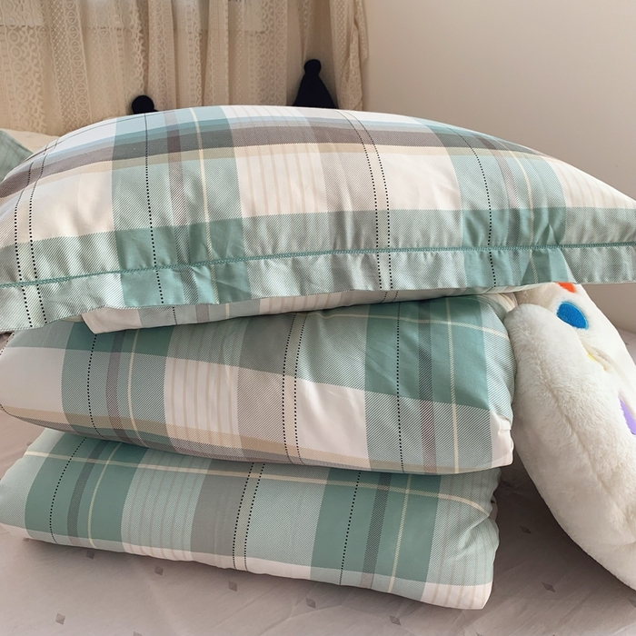 91家纺网 家纺一手货源 找家纺 莱豫家纺 2025春夏新款学生季全棉纯棉印花上下铺三件套学生宿舍三件套 格兰德