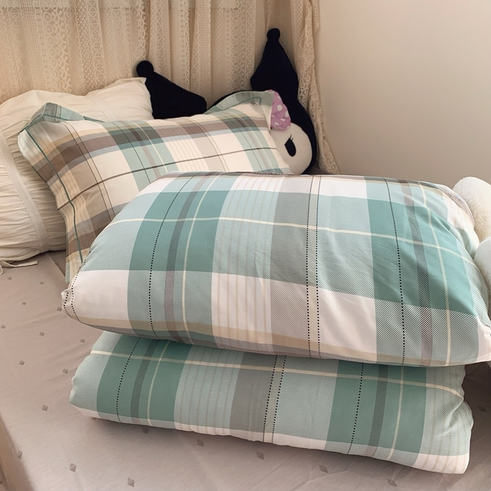 91家纺网 家纺一手货源 找家纺 莱豫家纺 2025春夏新款学生季全棉纯棉印花上下铺三件套学生宿舍三件套 格兰德