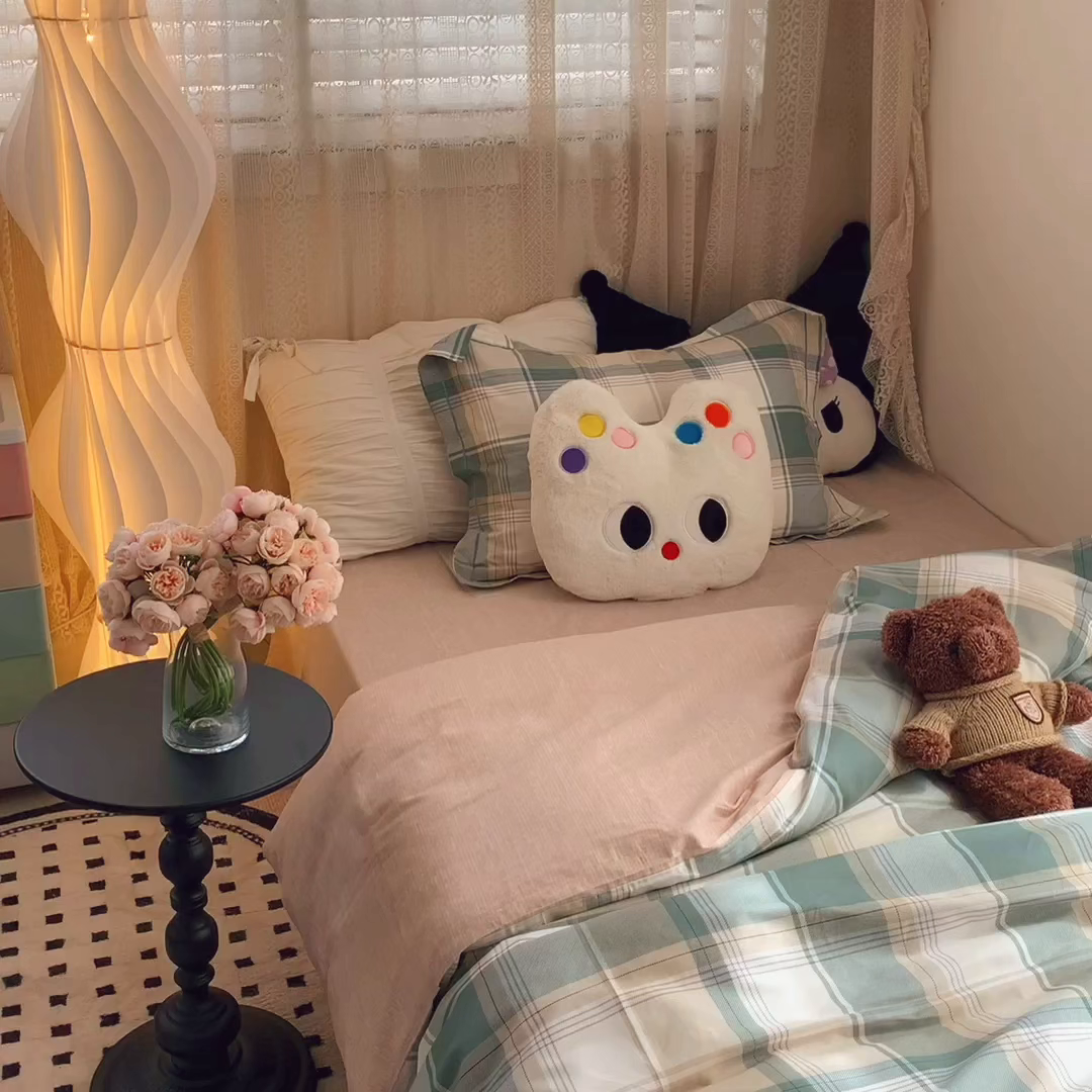 91家纺网 家纺一手货源 找家纺 莱豫家纺 2025春夏新款学生季全棉纯棉印花上下铺三件套学生宿舍三件套 格兰德