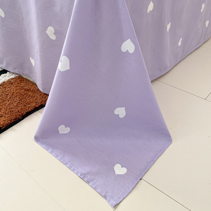 91家纺网 家纺一手货源 找家纺 博雅 2025新款全棉三丽鸥全棉四件套-小版 紫色条纹库洛米