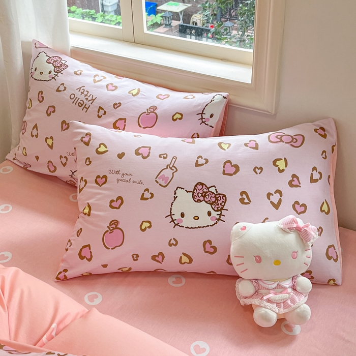 91家纺网 家纺一手货源 找家纺 博雅 2025新款全棉三丽鸥全棉四件套-小版 心心KT