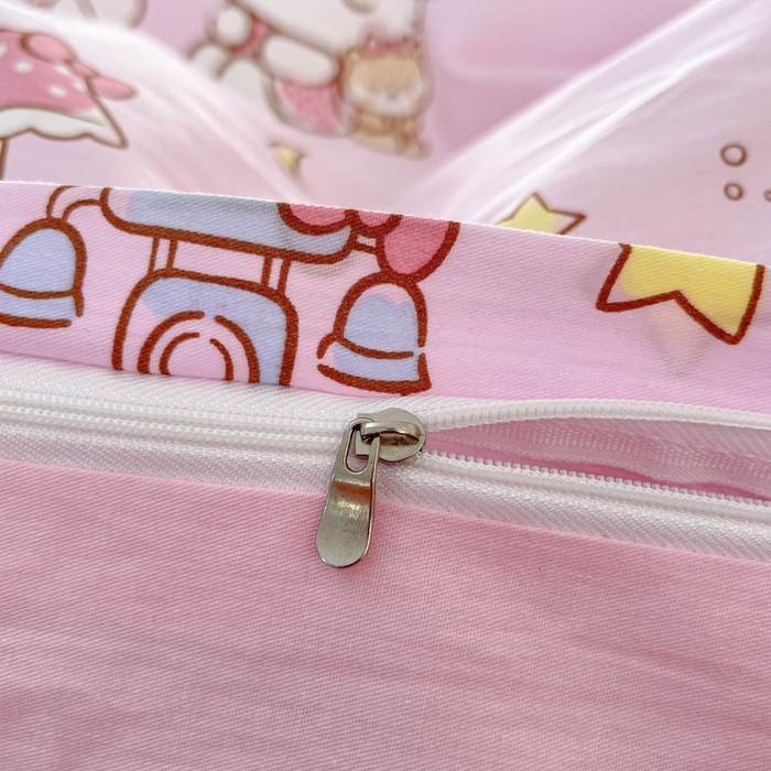 91家纺网 家纺一手货源 找家纺 博雅 2025新款全棉三丽鸥全棉四件套-小版 小星星KT