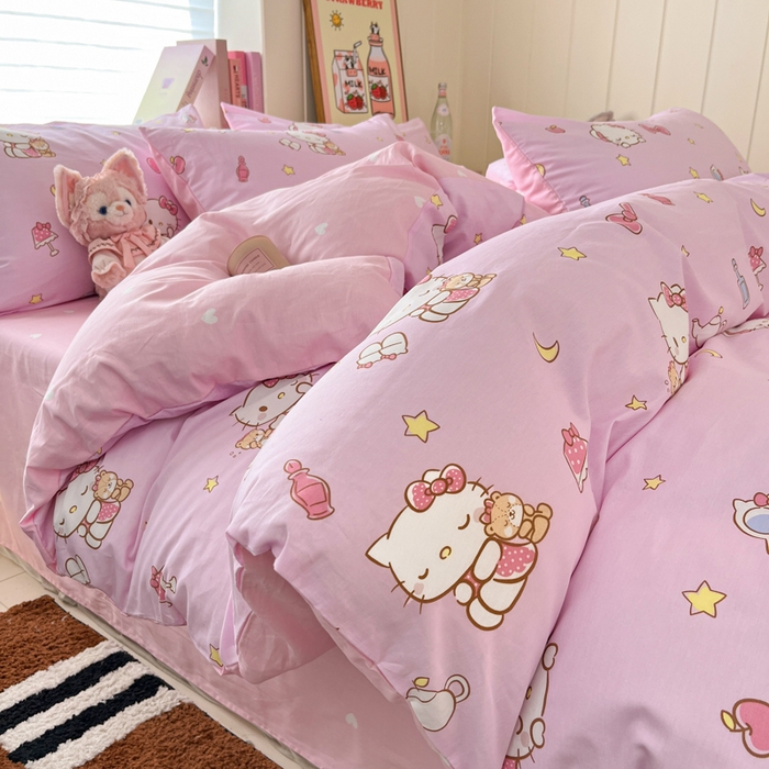 博雅 2025新款全棉三丽鸥全棉四件套-小版 小星星KT