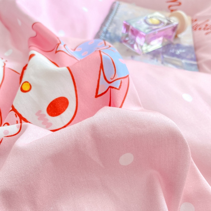 91家纺网 家纺一手货源 找家纺 博雅 2025新款全棉三丽鸥全棉四件套-小版 小兔美乐蒂