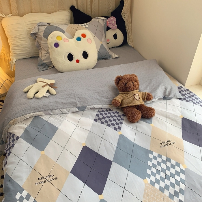 91家纺网 家纺一手货源 找家纺 莱豫家纺 2025春夏新款学生季全棉纯棉印花上下铺三件套学生宿舍三件套 拉斯图